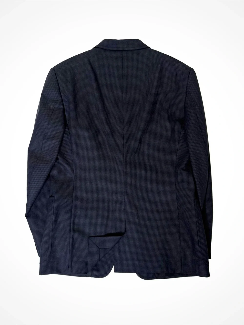 Tom Ford Textured Navy Peak Lapel Blazer | 44